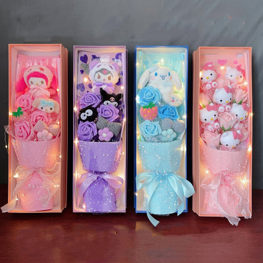 Stitch&Sanrio bouquet with lights